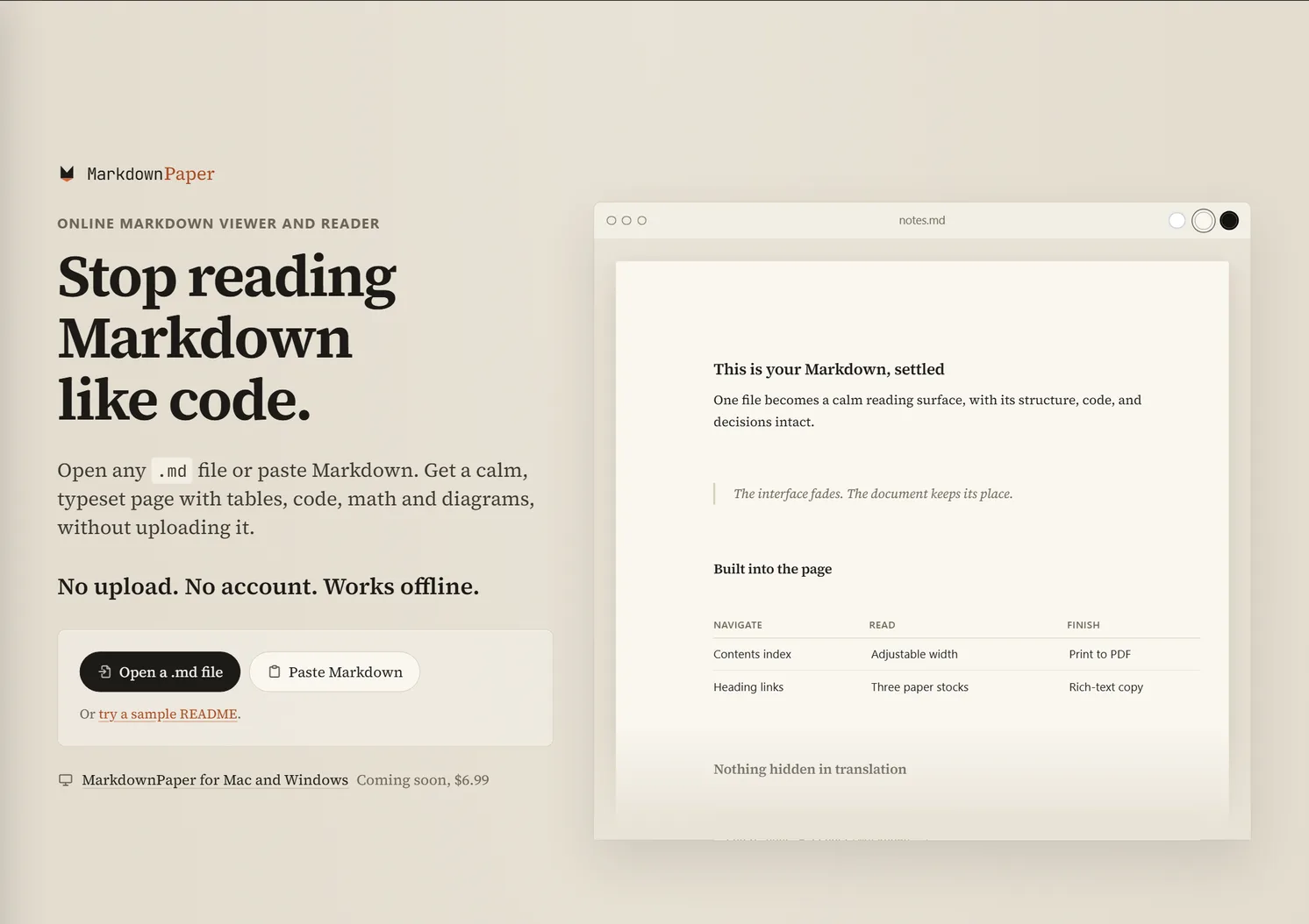 MarkdownPaper product screenshot