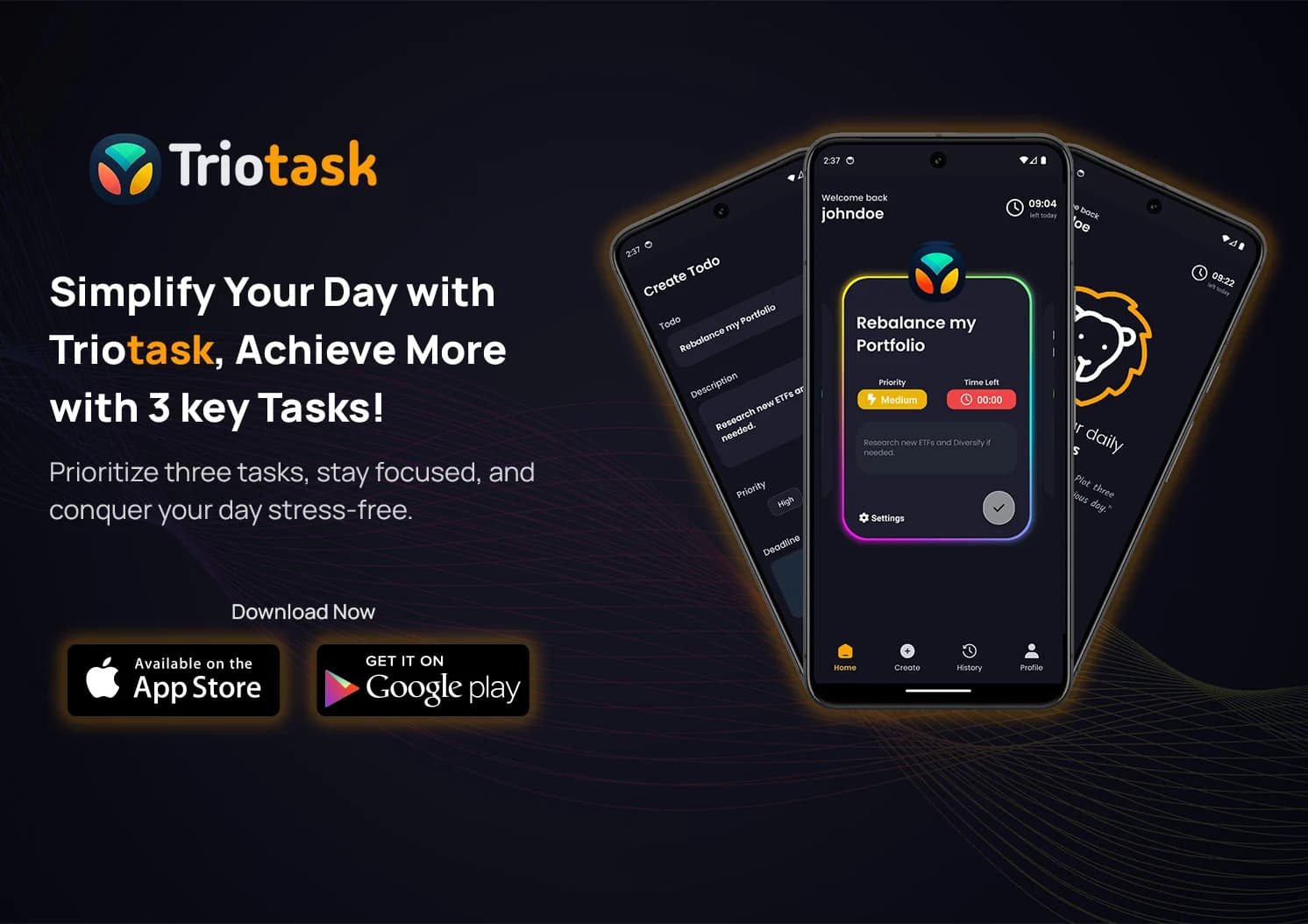 Triotask product screenshot